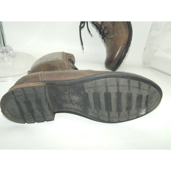 Taos Cutie Ankle Boot, Wool Collar, Lace-up Inner Zipper, US Size 9.5-10 EUC - Picture 4 of 9